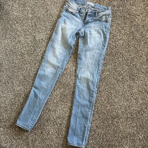 Pacsun Light Wash Low Rise Skinny Jeans